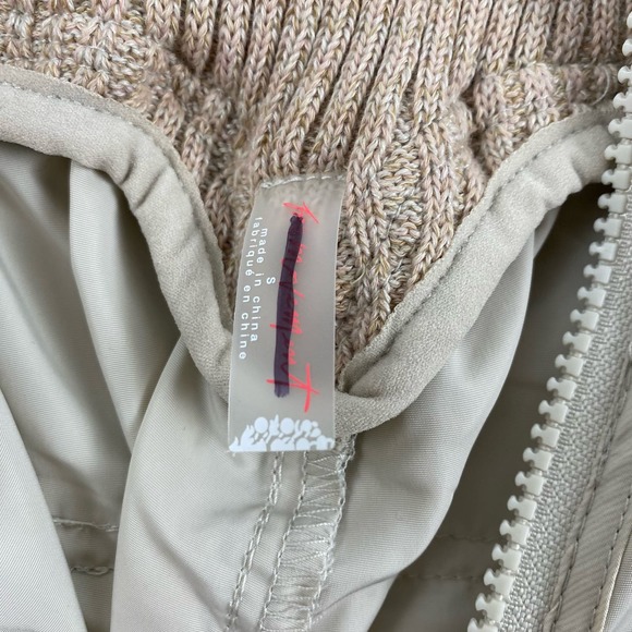 Free People Movement Wherever I Roam Cream Cargo Knit Rib Waist Jogger Pants - Picture 7 of 11